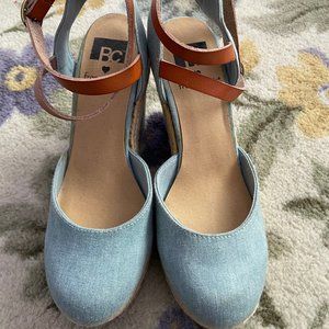 Vintage Francesca's Blue Wedges